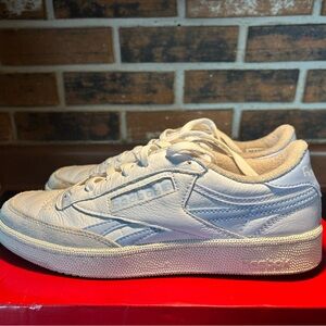 Reebok Cream Leather Sneakers
